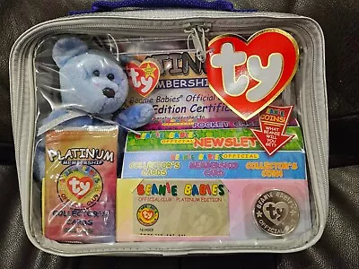 Buy 3 X Ty BEANIE BABIES OFFICIAL PLATINUM CLUB COLLECTORS PACKS Sealed • 39.99£