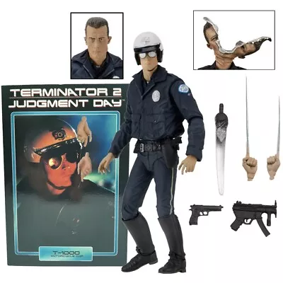 Buy NECA Terminator 2 Judgement Day Motorcycle Cop T-1000 7  Action Figure Model Toy • 33.99£