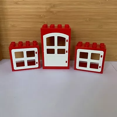 Buy Duplo Red And White Door And 2 Windows • 4.99£