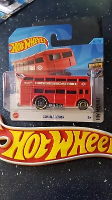 Buy Hot Wheels ~ Trouble Decker, Red, Short Card.   More BRAND NEW Models Listed!!! • 3.69£