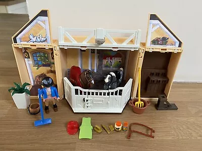 Buy PLAYMOBIL FOLD DOWN HORSE STABLE, Figures & Accessories VGC! • 6.50£