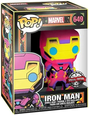 Buy Funko Pop Marvel Iron Man Black Light Special Edition Collectible Gift #649 • 12.99£