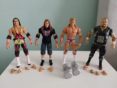 Buy Lot Of 4 Mattel WWE Elite Figures (Bret Hart X2, Lex Luger & Bam Bam Bigelow) • 40£