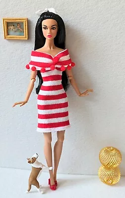 Buy Fashion Dress Red For Barbie Collector Model Muse Fashion Royalty Size Dolls • 14.41£
