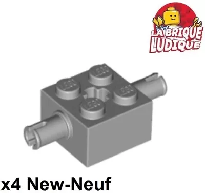 Buy LEGO 4x Brick Modified 2x2 Pin Axle Hole Grey/ Light B Gray 30000 New • 1.62£
