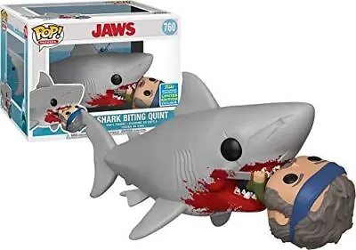 Buy Funko POP Movies Figure : Jaws #760 Shark Biting Quint • 129.99£