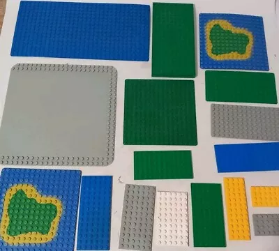 Buy Genuine Lego Plate Bundle Various Sizes And Colours X 17 12x6, 16x8, 32x16 Etc • 10£