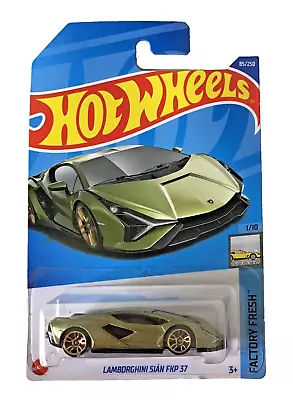 Buy Hotwheels Lamborghini Sian FKP 37 Olive Green & Gold 1/64 New • 12.99£