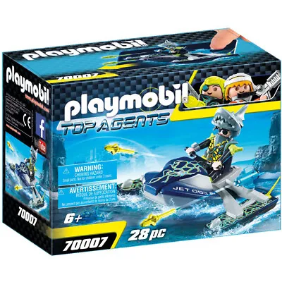 Buy Playmobil Top Agents Team SHARK Rocket Rafter 70007 Playset 28 Piece Ages 6+ • 10.86£