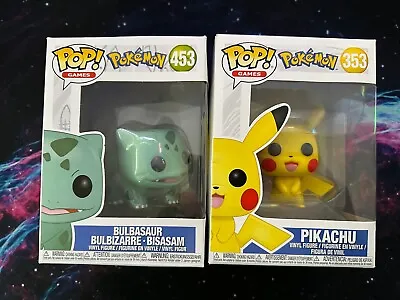 Buy Funko Games Pokemon  Bulbasaur & Pikachu Pop! Vinyl Figures (Boxed) • 25£
