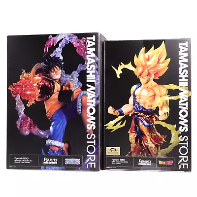Buy Luffy & Goku Figuarts Zero Figure Tamashii Store Bandai Dragon Ball Z One Piece • 136.63£