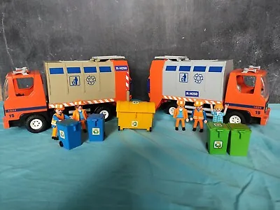 Buy Playmobil Bundle Bin Lorry Refuse Collectors Recycling - 2 Trucks • 32£