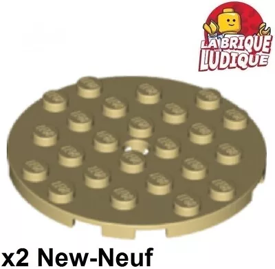 Buy LEGO 2x Plate Round Plate 6x6 Hole Disc Hole Beige/Tan 11213 NEW • 1.67£
