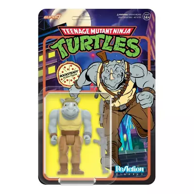 Buy Teenage Mutant Ninja Turtles W8 Rocksteady  ReAction Figure SUPER7 3.75  • 21.95£