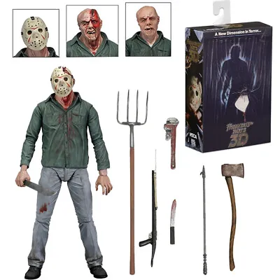 Buy NECA Friday The 13th Part III Jason Voorhees 3D Ultimate 7  Action Figures Boxed • 17.99£