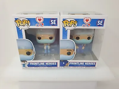 Buy Frontline Heroes X2 SE Male & Female Doctor Nurse Funko Pop Figure Toy Lot Vinyl • 13.99£