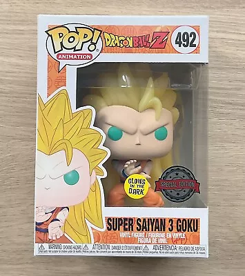 Buy Funko Pop Dragon Ball Z Super Saiyan 3 Goku GITD #492 + Free Protector • 34.99£