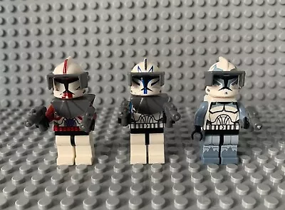Buy Lego Star Wars Minifigures: Captian Rex, Commander Wolffe & Fox Phase 1 (Custom) • 16.75£