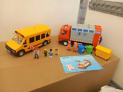 Buy Playmobil 5940 School Bus 4418 Bin Wagon Used / Clearance • 23.95£