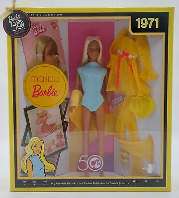 Buy 2008 Mattel N4977 50th Anniversary Reproduction Barbie Doll: 1971 Malibu Barbie • 145.59£