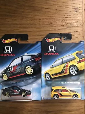 Buy Hot Wheels 1985 Honda CR-X & 1990 Honda Civic EF #1/8 & 2/8 • 14.99£