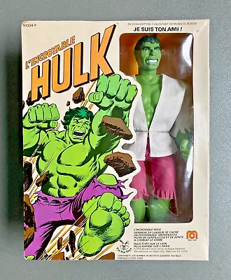 Buy 12  Inch Hulk Mego Pin Pin Toys 1978 Original Box Vintage France MIB Marvel • 1,026.92£