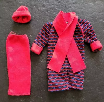 Buy Vintage 1988 Sweater Soft Fashion 1988 Barbie Red Skirt Cap Coat Ref 4484 • 29.81£