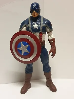 Buy Captain America Action Figure With Shield 2011 Hasbro Marvel Avengers Figure 8  • 5£