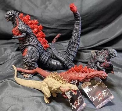 Buy Godzilla Figure Soft Vinyl Movie Monster Series Second Third Form Bandai Lot 4 • 277.91£