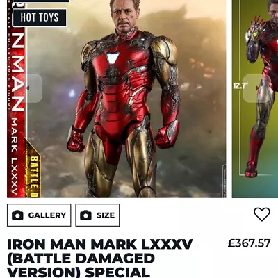 Buy Hot Toys Iron Man Battle Damaged MK85 LXXXV MMS543 Avengers Endgame Seal Shipper • 355£