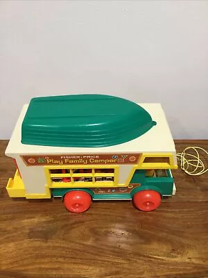 Buy Vintage Fisher Price Play Family Camper Van Complete Playset • 35£