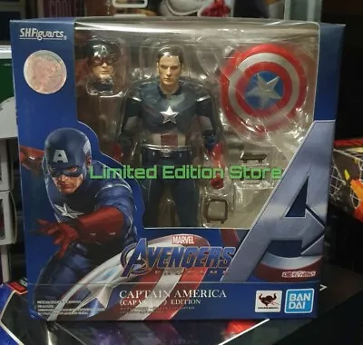 Buy Bandai S.h. Figuarts Avengers Endgame Captain America Cap Vs Cap In Stock • 70.92£