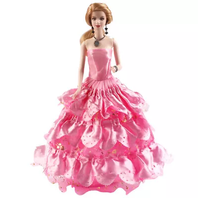 Buy Barbie Doll Clothing Wedding Dress Doll Dress Princess Accessories Large Pink • 10.20£