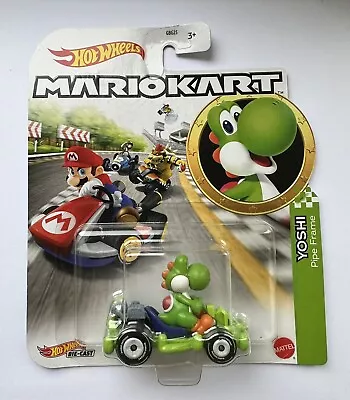 Buy Hot Wheels Mario Kart Yoshi Pipe Frame Kart Brand • 12.99£