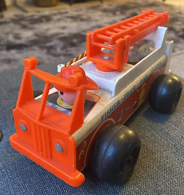 Buy Vintage Fisher Price FP Wooden Fire Engine Toy 1968 A Nice Example • 7.99£
