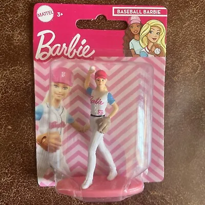 Buy Mattel Baseball Barbie Mini Figure Cake Topper Miniature Toy Figurine Brand New • 3.95£