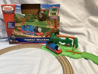 Buy TRACKMASTER THOMAS ' WILD RIDE Train Set By Fisher Price+instructions,Ex Cond. • 24.95£