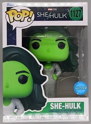 Buy #1127 She-Hulk (Gala) Glitter - Marvel She-Hulk Funko POP With POP Protector • 10.49£