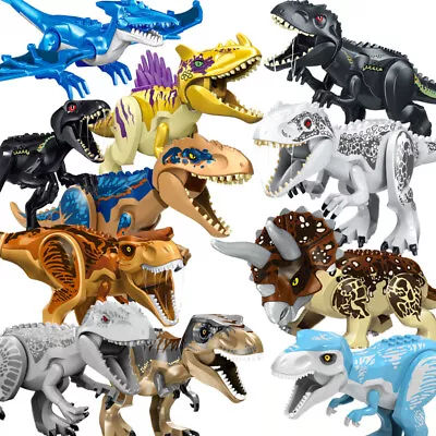 Buy 8Pcs Dinos Fit Jurassic World Lego Dinosaur Tyrannosaurus Rex Park Raptor Toys • 14.28£