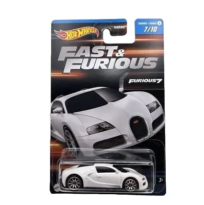 Buy Hot Wheels Bugatti Veyron White The Fast And The Furious 7 Serie 3 7/10 • 10.99£