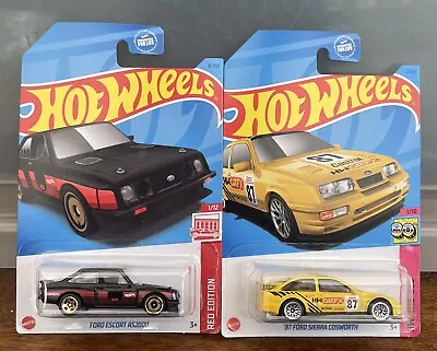 Buy Hot Wheels X 2 Ford Escort RS2000 Red Edition & Ford Sierra Yellow Kroger • 26£