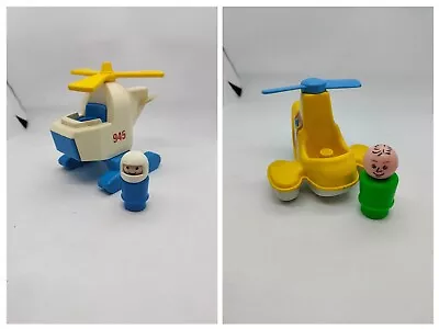 Buy Vintage 1978 Fisher Price Little People Helicopter #945 & Matchbox Hoppy Copter • 19.99£