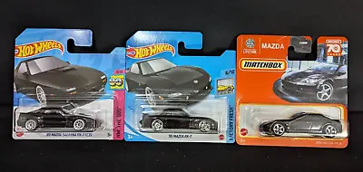 Buy Hot Wheels And Matchbox Pack Of 3 Mazda Rx-7 And Rx-8 Models In Black. 2021 2023 • 11.99£