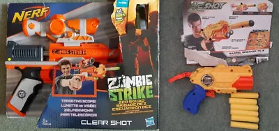 Buy 2 Guns Nerf Zombie Strike Clear Shot Targeting Scope X-shot Barrel Breaker Tk-3 • 26£