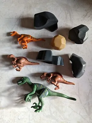 Buy PLAYMOBIL X 4 Bundle Dinosaurs Plus Rocks • 11£