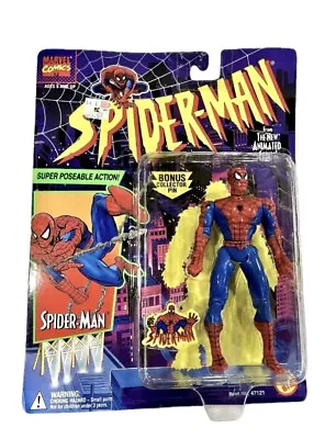 Buy Marvel Comics Spider-man Animated Series Super Poseable 1994 Toy Biz Figure • 138.69£