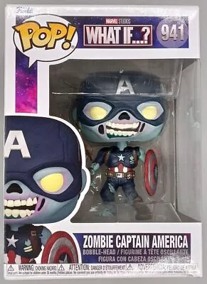 Buy #941 Zombie Captain America Marvel What If...? Damaged Box Funko POP & Protector • 11.99£