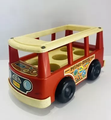Buy Vintage Fisher Price Mini Bus Little People Toy 1969 • 14.95£