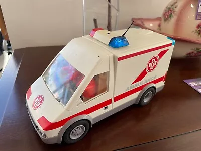 Buy Playmobil Ambulance, 2 Figures, Working Blue Lights, Medic Case, Great USED Cond • 4.20£