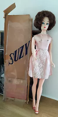 Buy Vintage Barbie Clone_ Rare SUZY Hongkong Fashion Doll With Orig. 1960's Box • 34.89£